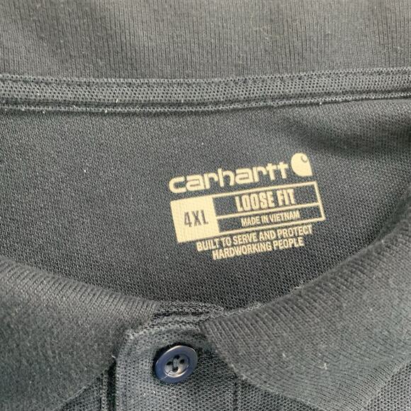 Carhartt Shirt Mens XXXXL Blue Polo Workwear Loose Fit 4XL - Picture 4 of 8